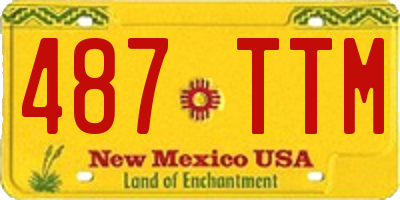 NM license plate 487TTM