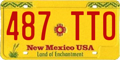 NM license plate 487TTO