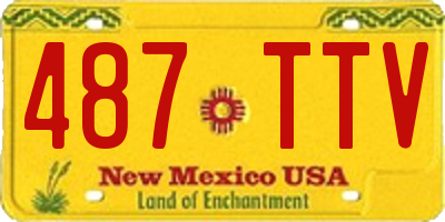 NM license plate 487TTV