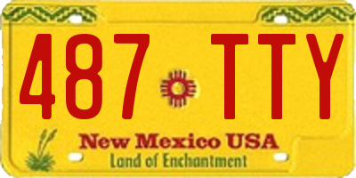 NM license plate 487TTY