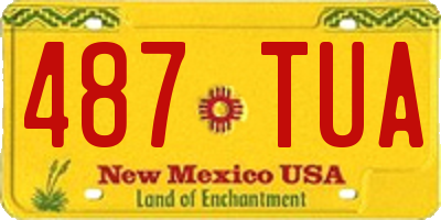 NM license plate 487TUA