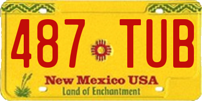 NM license plate 487TUB