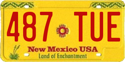 NM license plate 487TUE