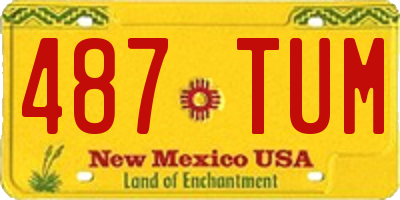 NM license plate 487TUM