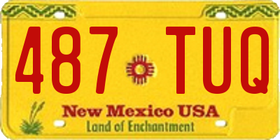 NM license plate 487TUQ