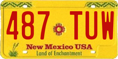 NM license plate 487TUW