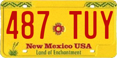 NM license plate 487TUY