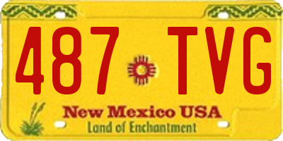 NM license plate 487TVG