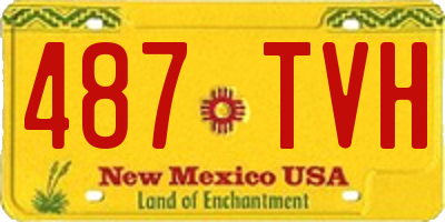 NM license plate 487TVH