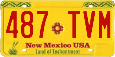 NM license plate 487TVM