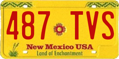 NM license plate 487TVS