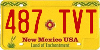 NM license plate 487TVT