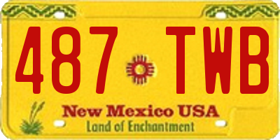 NM license plate 487TWB