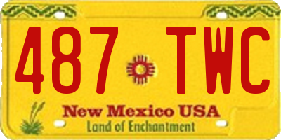 NM license plate 487TWC