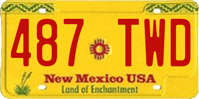 NM license plate 487TWD
