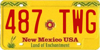 NM license plate 487TWG