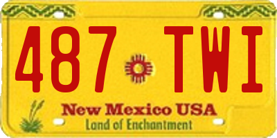 NM license plate 487TWI