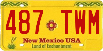 NM license plate 487TWM