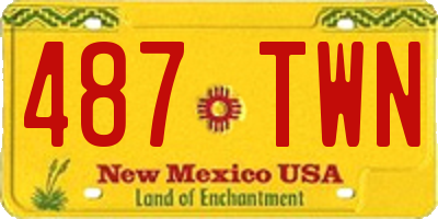 NM license plate 487TWN