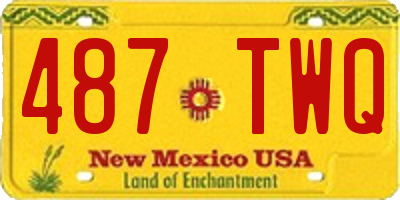 NM license plate 487TWQ