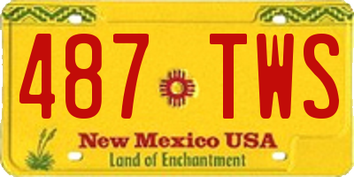 NM license plate 487TWS