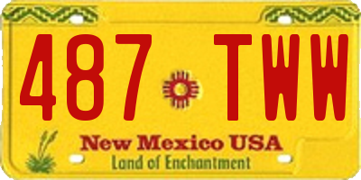 NM license plate 487TWW