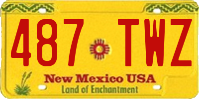 NM license plate 487TWZ