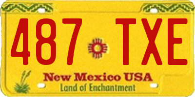NM license plate 487TXE