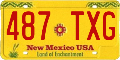 NM license plate 487TXG