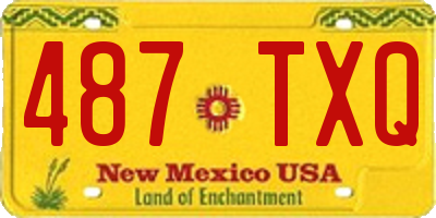 NM license plate 487TXQ