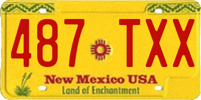 NM license plate 487TXX