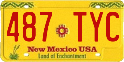 NM license plate 487TYC