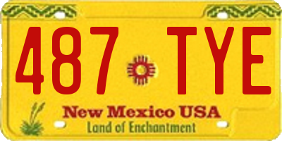 NM license plate 487TYE