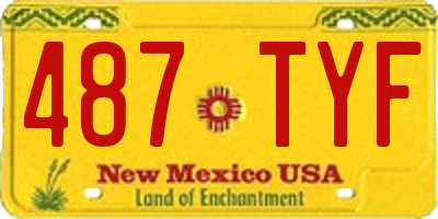 NM license plate 487TYF