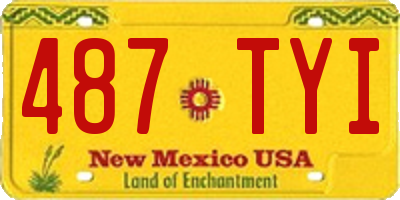 NM license plate 487TYI