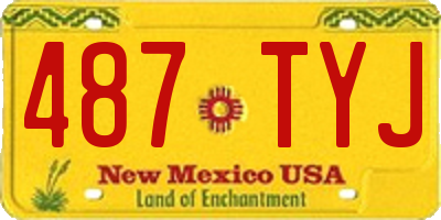 NM license plate 487TYJ