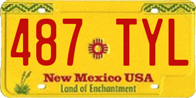 NM license plate 487TYL