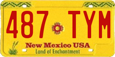 NM license plate 487TYM
