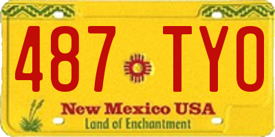 NM license plate 487TYO
