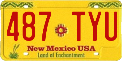 NM license plate 487TYU
