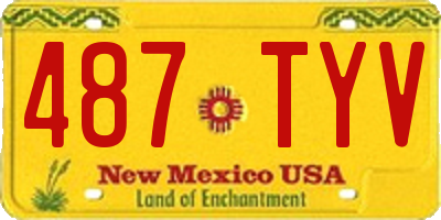 NM license plate 487TYV