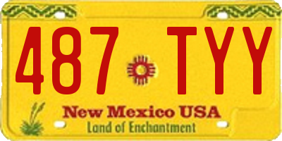 NM license plate 487TYY