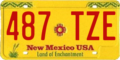 NM license plate 487TZE