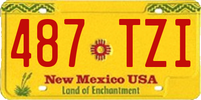 NM license plate 487TZI