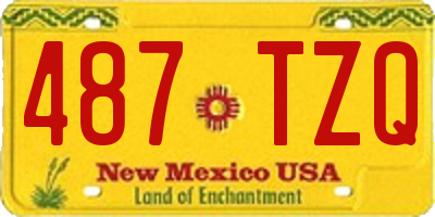 NM license plate 487TZQ