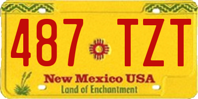 NM license plate 487TZT