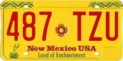 NM license plate 487TZU