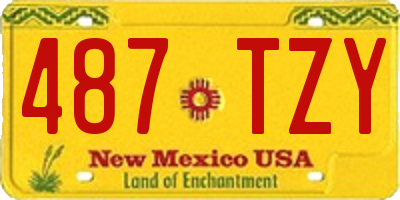 NM license plate 487TZY
