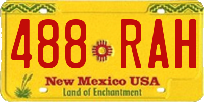 NM license plate 488RAH