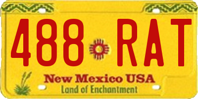NM license plate 488RAT